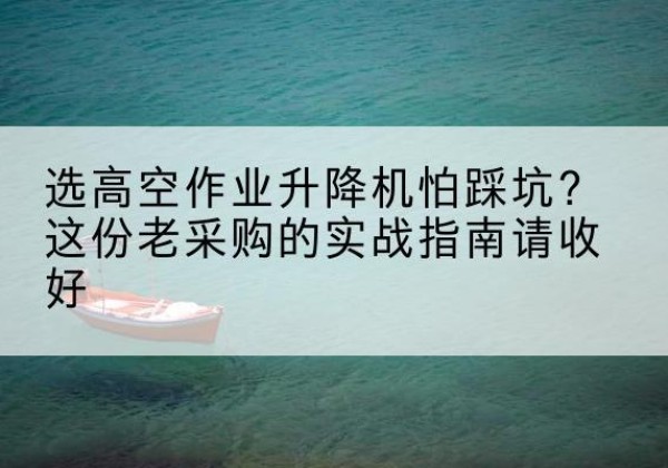 冷水江高空作业升降机厂家推荐-选高空作业升降机怕踩坑？这份老采购的实战指南请收好